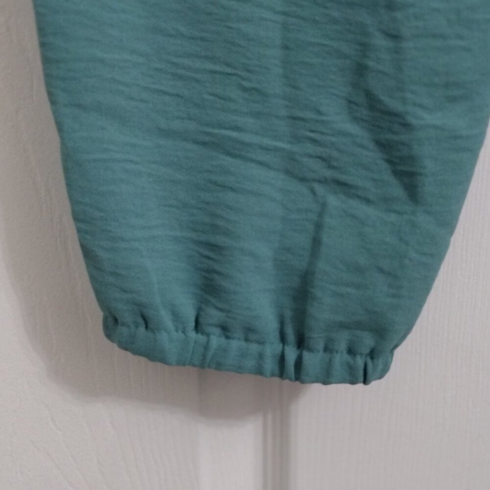 NYCC Teal Jogger Dress Pants PXL Petite Elastic Waist Pull-On Work Casual - Picture 15 of 15